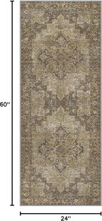 GENIMO 2x5 Runner Rugs for Hallway, Machine Washable Non Slip Vintage Retro Rugs - Image 2