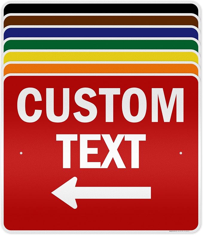 Custom Arrow, Custom Directional Sign, Left Arrow, 24x30 Inches, 3M EGP by MySignCenter