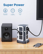 KOOSLA PD Power Strip Tower Surge Protector, USB C Desktop Charging Station - Image 5