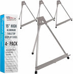 U.S. Art Supply 15" High Aluminum Tabletop Display Easel by USArtSupply