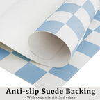 Ohocut Checkered Desk Mat, Large Cute Aesthetic Retro PU Leather Computer - Image 7