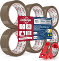 Ealyder Tape Brown Packing Tape 2 inch x 60 Yards, 6 Rolls by Unknown