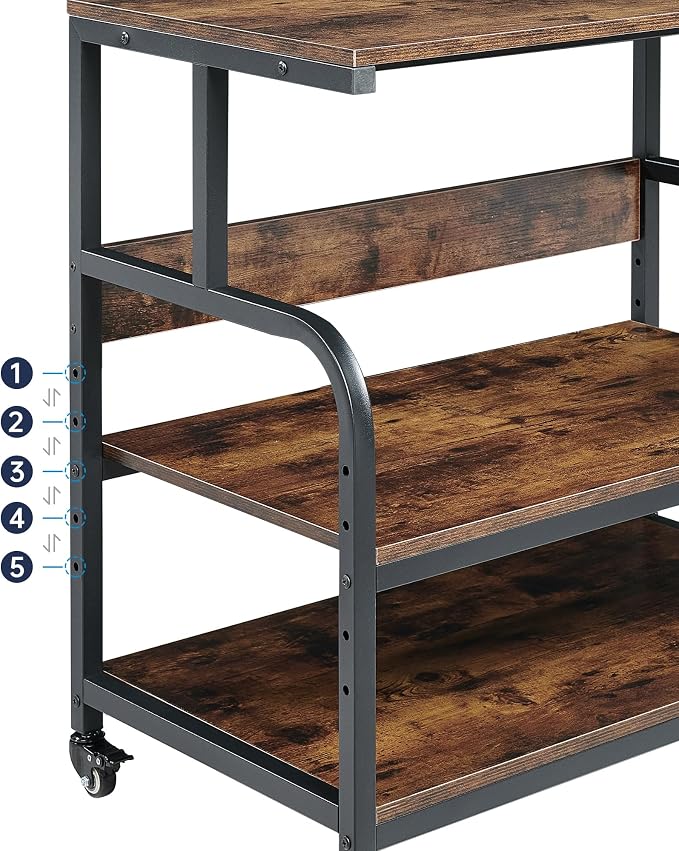 Fannova 32.3" Wide Extra Large Printer Stand, 3 Tier Printer Table - Image 4