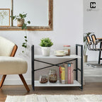 CAPHAUS 3 Tier Small Bookshelf, 24 Inch Width Free Standing Shelf, Bookcase - Image 4