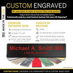 Engraved Name Plates for Door Sign Personalized Black Plastic Plaque - Image 3