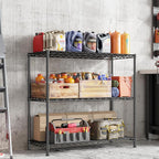 3- Shelf Metal Shelving Unit 35.6Wx14Dx36H, Adjustable Storage Shelves Heavy - Image 9