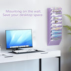EasyPAG 10 Pocket Mesh Wall File Organizer, Hanging Paper Folder Holder - Image 2