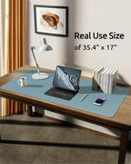 YSAGi Leather Desk Protector, Office Mat, Large Mouse Mat, Non-Slip PU Leather - Image 5