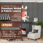 Avana Acoustic Wood Wall Panels – 94.4 x 12.6 Inch Gray Oak Acoustic Panels 4 - Image 4