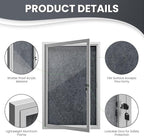 36"x24" Lockable Enclosed Bulletin Board, Outdoor Flet Weather-Resistant - Image 5
