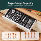 Silverware Organizer Large, Magnetic Connected Expandable 11 Slots Silverware - Image 2