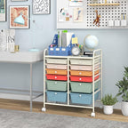 Giantex 12 Drawer Rolling Storage Cart Tools Scrapbook Paper Office School - Image 2