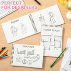 Engrowtic 2 Pack Graph Paper Spiral Notepad A5 Top Wirebound Notepad Grid - Image 3
