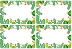 Wonmon 200 PCS Cactus Name Tags Stickers, Self Adhesive Cute Cactus Name Tag by wonmon
