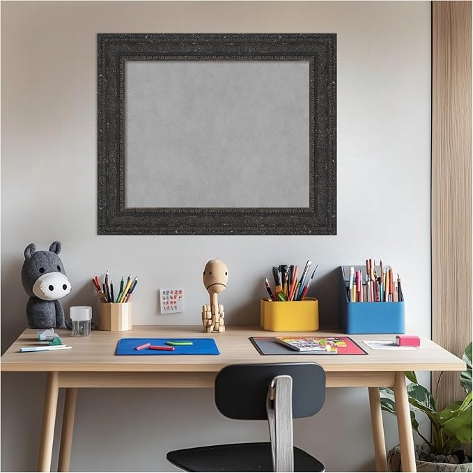 Amanti Art Black Framed Magnetic Board 21x25 Small Vision Board - Image 5