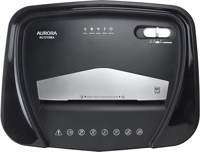 Aurora AU1210MA Professional Grade High Security 12-Sheet Micro-Cut Paper/CD - Image 5