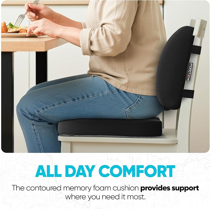 FORTEM Seat Cushion, Office Chair Cushion, Lumbar Support Pillow - Image 8
