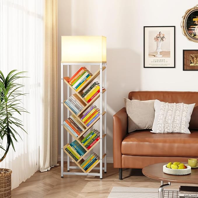 IBUYKE 9 Tier Tree Bookshelf, Floor Standing Wood Bookshelf - Image 4