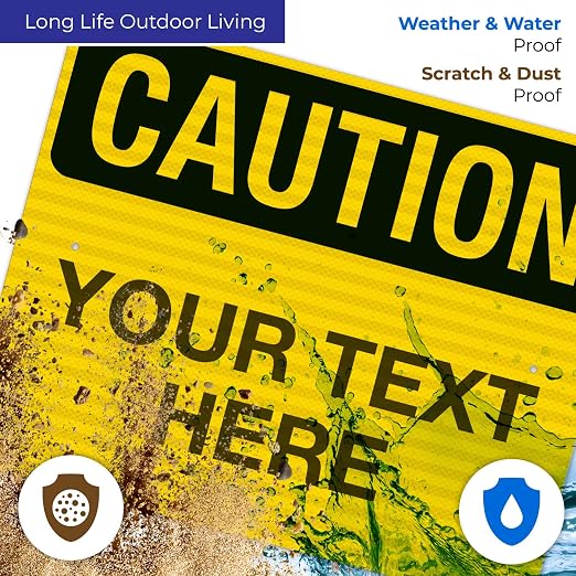 Custom Caution Sign, OSHA Sign, 24x30 Inches, 3M EGP Reflective .080 Aluminum - Image 5