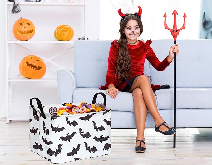 FUULOXE Halloween Bat Storage Basket - Image 5