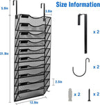 BOHDK Wall File Organizer, 10 Tire Hanging File Folder Mail Organizer, Vertical - Image 6