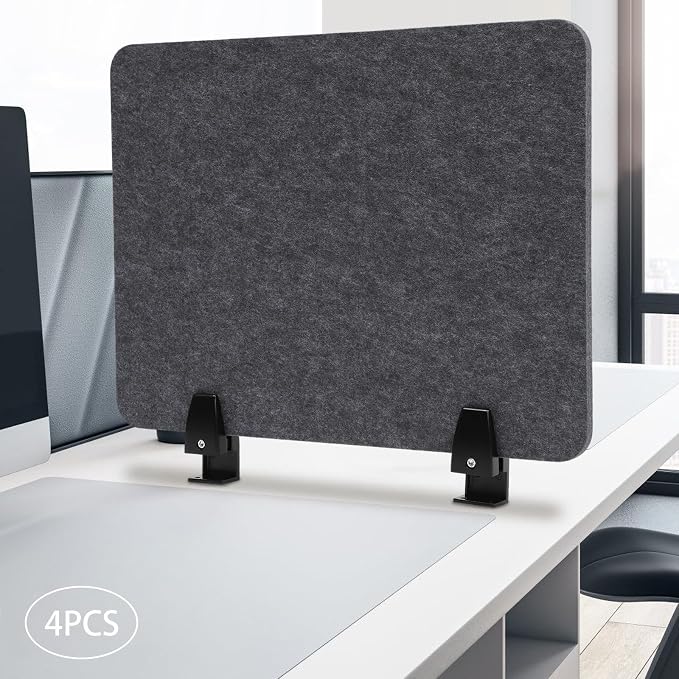 4pcs Privacy Panels, Standing Desk Divider, Desktop Office Furniture Partitions - Image 7