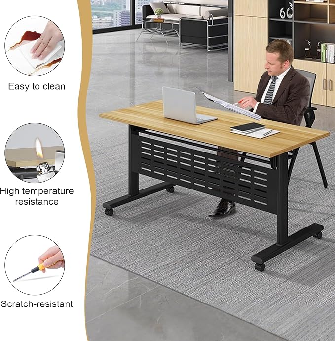 Conference Table, 55.1''Folding Conference Room Table - Image 5