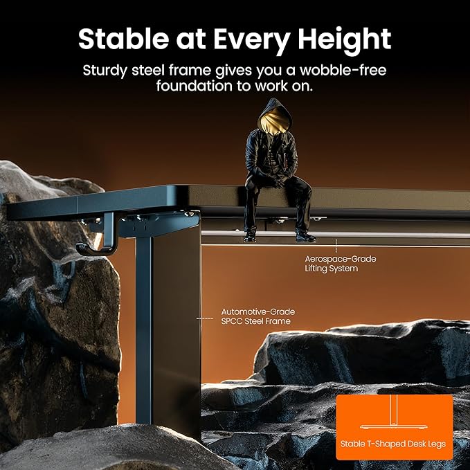 ErGear Height Adjustable Electric Standing Desk, 47.2 x 23.6 Inches Sit Stand - Image 5