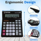 Empire Desk Calculator with Large Key Buttons, 12-Digit Large Eye-Angled Display - Image 6