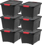 IRIS USA 32 Qt Stackable Plastic Storage Bins by IRISUSA