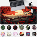 Red and Black Mouse Pad Japanese Mouse Pad XL Black Anime Big Mouse Pads - Image 2