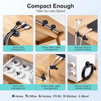 Cable Management Under Desk, 2026 New Upgraded Cord Organizer, Silicone Cable - Image 7