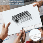 1 Pack 50 Sheets 22" x 17" Isometric Graph Paper Pad Landscape - Image 4