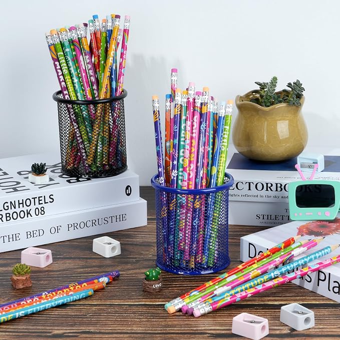60 Pcs Motivational Pencils Bulk, Rainbow Inspirational School Pencils - Image 5