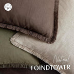 Foindtower Set of 2 Decorative Linen Fringe Throw Pillow Covers Cozy Boho - Image 4