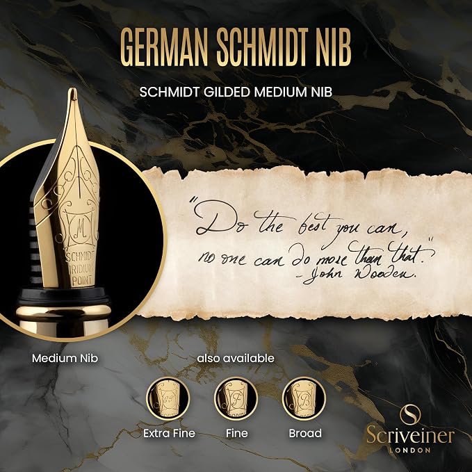 Scriveiner Personalized Black Fountain Pen - Image 5