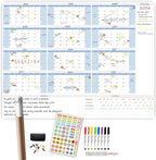 CLEVER CLEAN Large Dry Erase Wall Calendar by CleverClean