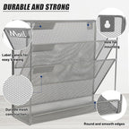 EASEPRES Desk File Organizer Mesh 4-Tier, Hanging Wall Mount Document - Image 3