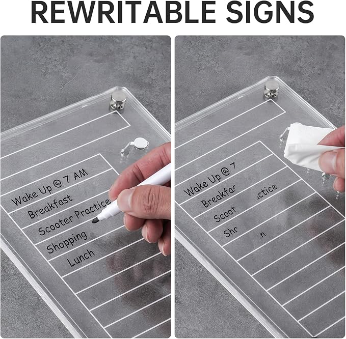 NiHome Acrylic Magnetic to Do List Planning Board - Image 7