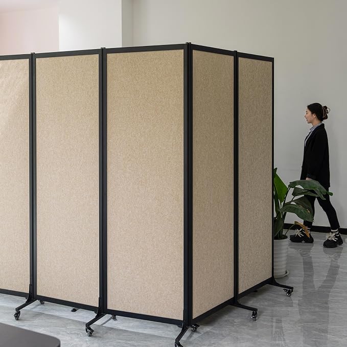 Upgrade Version Room Partition and Divider, Freestanding Rolling Dividers - Image 5