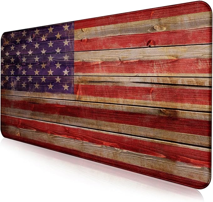 Tree Texture American Flag Computer Mouse Pad, Suitable by LQFIWSS