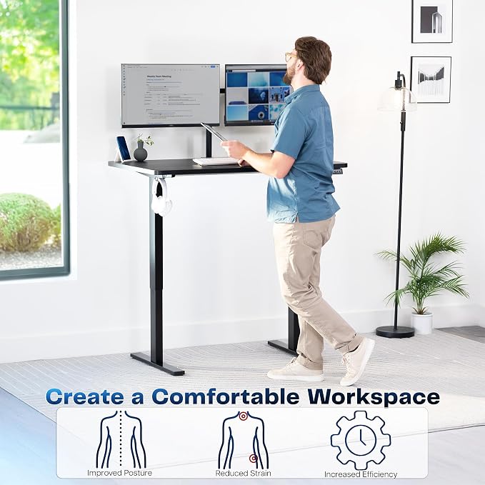 VIVO Electric 48 x 30 in Standing Desk, Memory Height Adjustment, 1B Series - Image 3