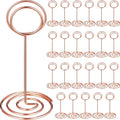TecUnite 24 Pieces 3.35 Inch Table Number Holder Place Card Photo Holder by TecUnite