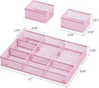 Marbrasse 3 Packs Desk Drawer Organizers, Metal Mesh Dividers - Image 3
