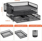Marbrasse 3 Tier Mesh Desk Organizer - Image 6