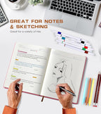 Biuwory Lined Journal Notebook for Women Men, 256 Pages A4 Large Hardcover - Image 5