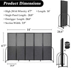 Folding Room Partition, Freestanding Privacy Divider, Portable Office Divider - Image 2