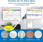 4-Pack Non-Magnetic Dry Erase Calendar Board Set – Monthly, to-Do List Planner - Image 3