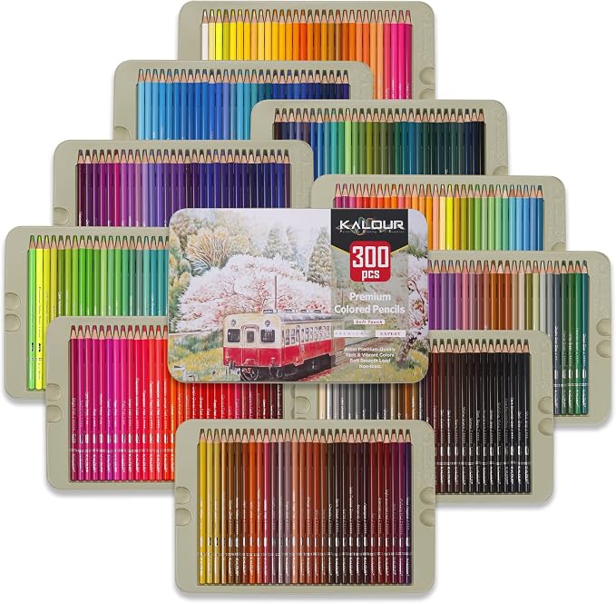 KALOUR Professional Colored Pencils, Artists Soft Core by KALOUR