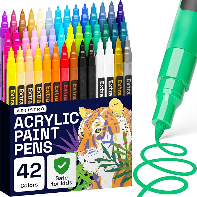 ARTISTRO 42 Acrylic Paint Pens, Art Set Acrylic Markers by ARTISTRO